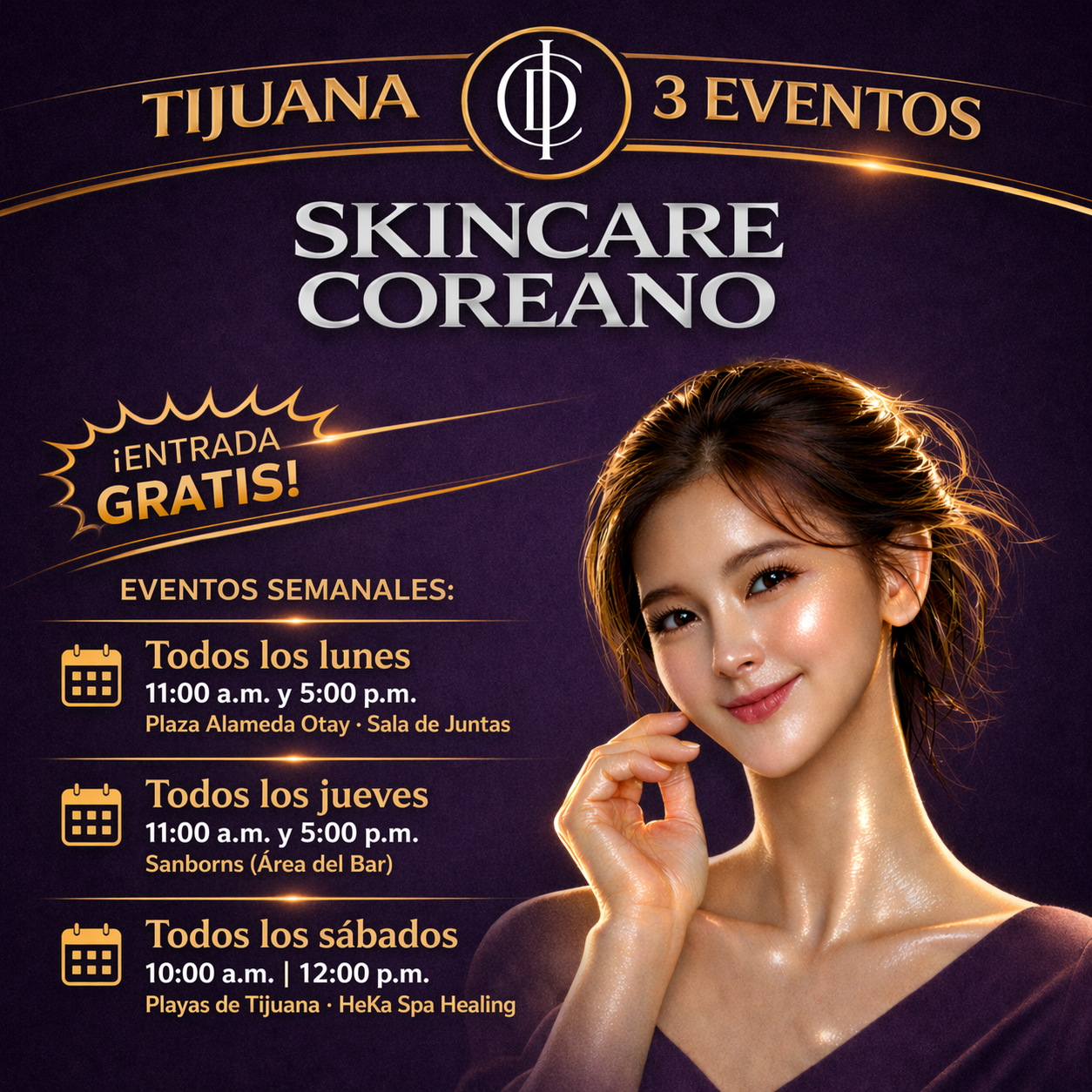 Skincare Coreano GRATIS — Tijuana Centro y Otay — Lunes y Jueves